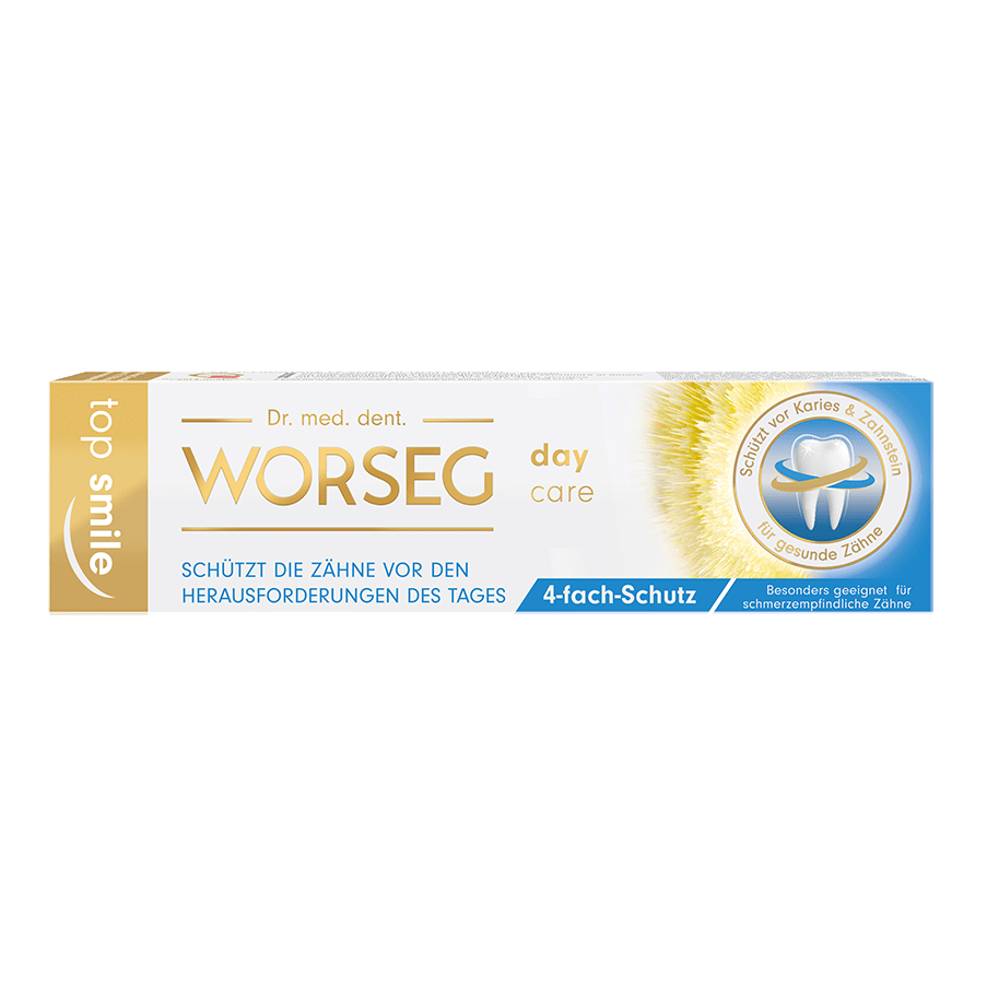 Vorschaubild Dr. Worseg Top Smile Day Care Zahncreme Verpackung