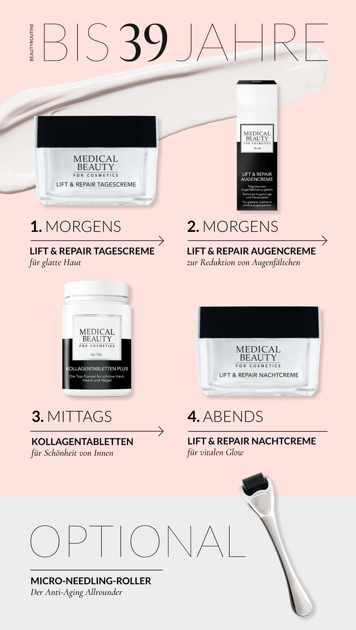 Beautyroutine für Ihre Haut bis 39 Beautyroutine für Ihre Haut bis 39